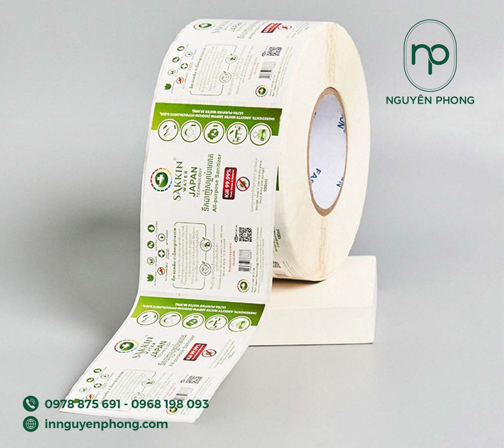 Mẫu decal cuộn in chất lượng